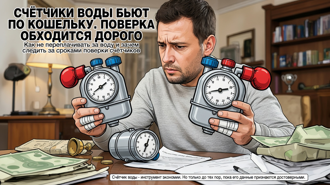 Счётчики воды бьют по кошельку. Поверка обходится дорого